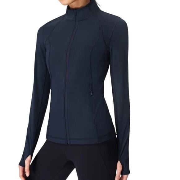 Sweaty Betty Power Workout Full Zip Jacket Navy Blue Small - Picture 9 of 9
